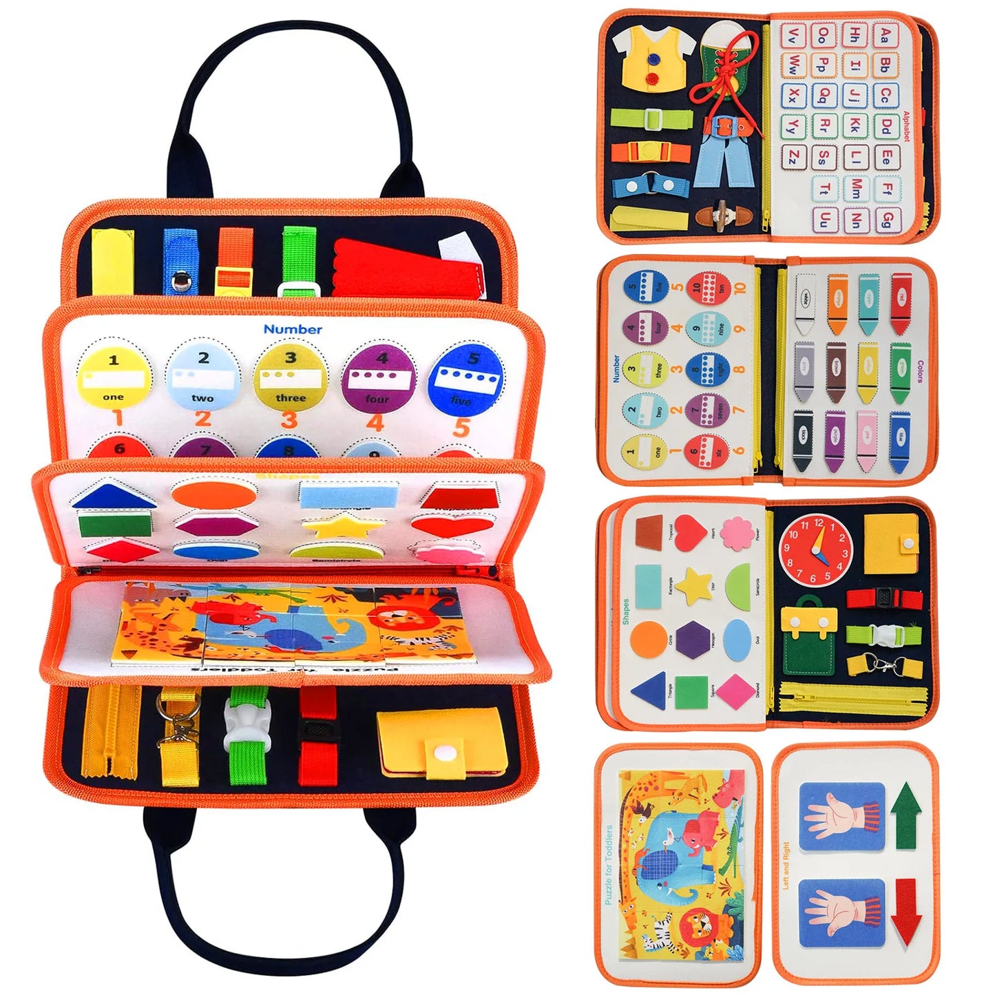Montessori Busy Board – Sensory Educational Toy for Kids 3-6, Fine Motor Skills Development