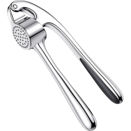 LMETJMA Stainless Steel Garlic Press – Easy-Squeeze Mincer & Crusher