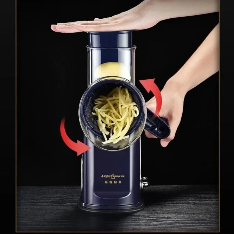 Manual Drum Grater – Multifunction Vegetable Slicer & Cheese Shredder