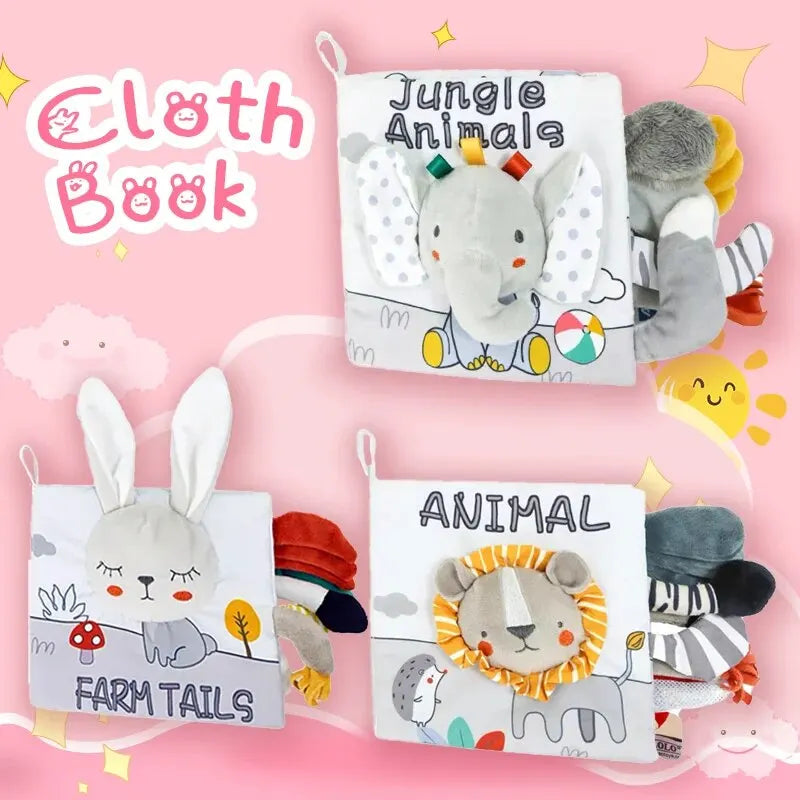 Cloth Baby Sensory Book – Plush Educational Toy for Early Literacy & Development