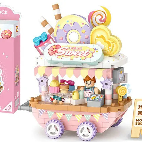 House Building Blocks Dessert Store Street View Snack Street Children's Toys Boys and Girls Gifts Compatible With Lego