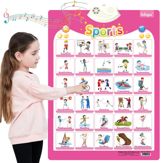 Interactive Talking Sports Wall Chart – Alphabet & Letter Sounds Learning Toy