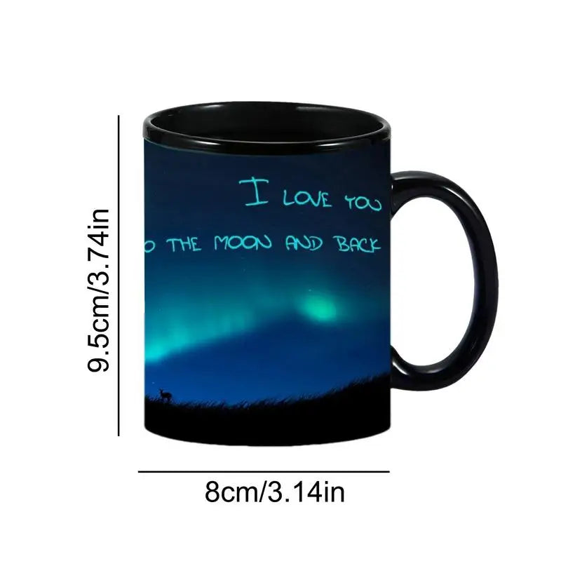Heat Changing Reveal Mug – Northern Lights Design Ceramic Magic Mug