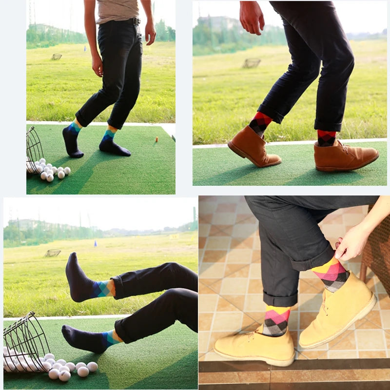 5 Pairs Colorful Cotton Socks – High-Quality Casual Wear for Men & Girls (No Gift Box)