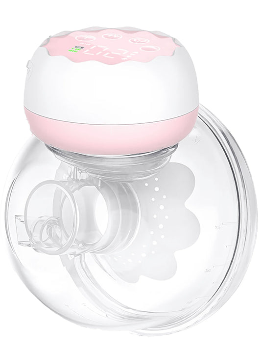 Electric Breast Pump,  Wearable Hands-Free Breast Pumps with 3 Modes, 9 Levels, Pink
